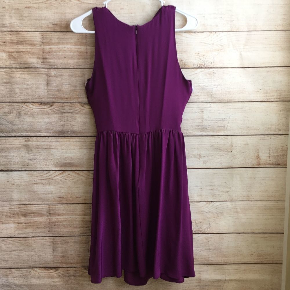 ‎AMOUR VERT IVONNE DRESS IN PURPLE SILK - Picture 5 of 11
